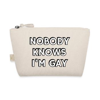 Nobody knows Im Gay Pride Humor - Bio-Täschchen - Natur - Vorne