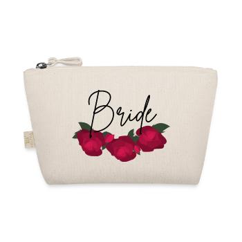 Minimalist red flower bridle - Organic Pouch - nature - Front