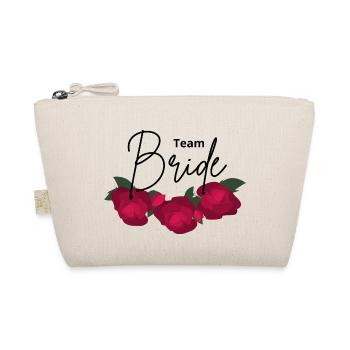 Team Bride Minimalist Red Flower - Organic Pouch - nature - Front