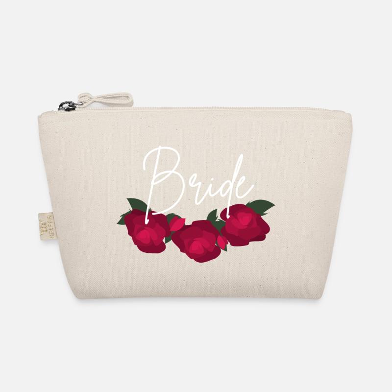 Bride fleur rouge minimaliste Trousse biologique