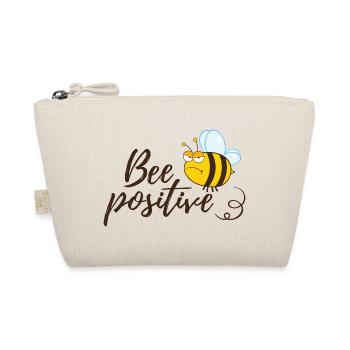 Funny Bee Saying Bee Positive - Organic Pouch - nature - Front