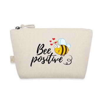 Funny Bee Saying Bee Positive - Organic Pouch - nature - Front