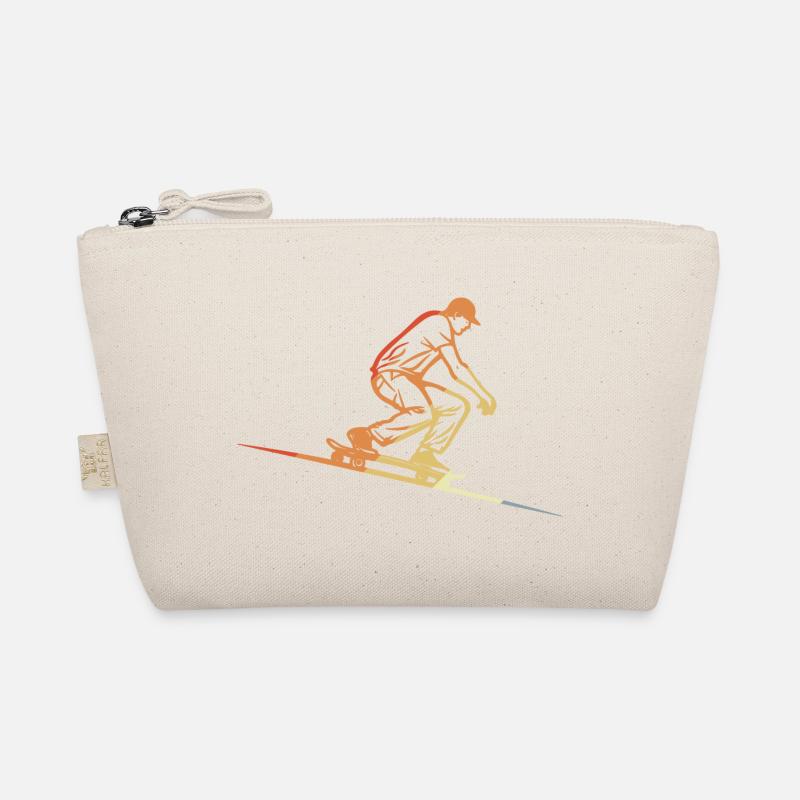 Skateboarding Retro Style Organic Pouch