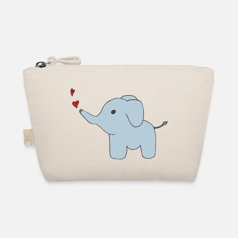 elefant sprüht herzen Bio-Täschchen