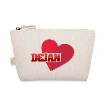 First name Dejan - Organic Pouch - nature - Front