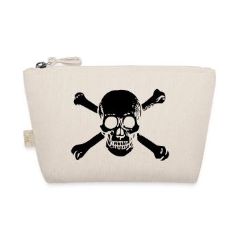 OLD SCHOOL SKULL 1C - Organic Pouch - nature - Front