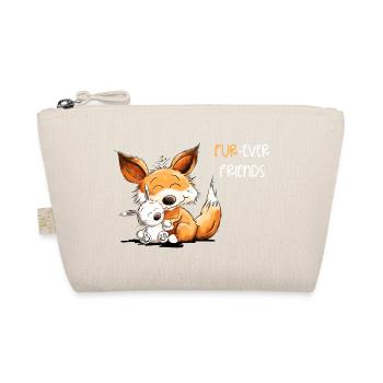 Fox with Rabbit Friendship Saying - Organic Pouch - nature - Front