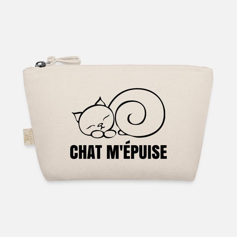 Cat Exhausts Me - Chat Humour Organic Pouch