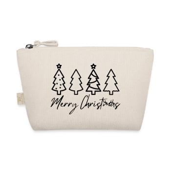 Merry Christmas Trees - Bio-Täschchen - Natur - Vorne