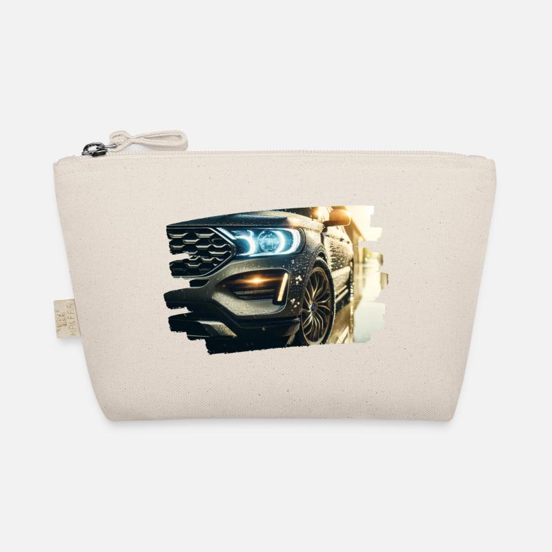 Modern luxury car in the rain reflection Organic Pouch