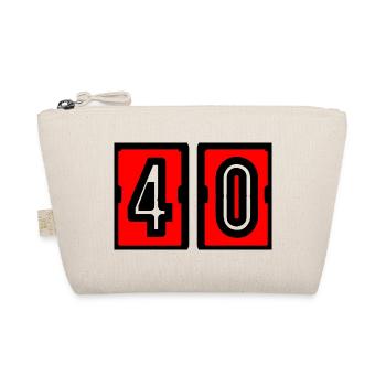 40. 40 YEARS. 40th ANNIVERSARY. 40 YEARS ANNIVERSARY. - Organic Pouch - nature - Front