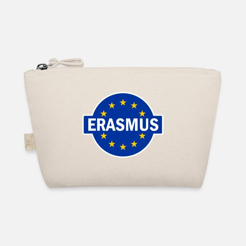 Erasmus Design with EU Flag Organic Pouch