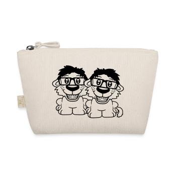 2 Dogs Nerds Horn-Rimmed Glasses Geeks Braces Smart - Organic Pouch - nature - Front