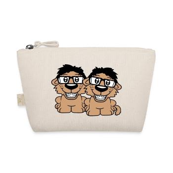 2 chiens nerds lunettes à monture de corne geeks bretelles intelligentes - Trousse biologique - nature - Devant