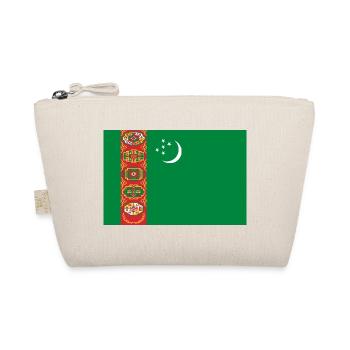 Turkmenistan – Orientalisches Wappen Flagge - Bio-Täschchen - Natur - Vorne