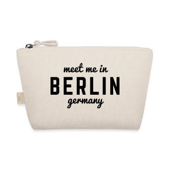 Berlin Germany Fan Flag Design T Shirt - Organic Pouch - nature - Front