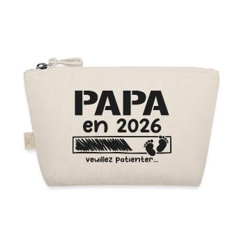 Papa en 2026 cadeaux futur père - Trousse biologique - nature - Devant