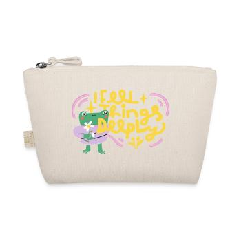 I Feel Things Deeply – Emotional Frog - Organic Pouch - nature - Front