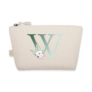 W Monogramme, Floral, Personnalisable - Trousse biologique - nature - Devant