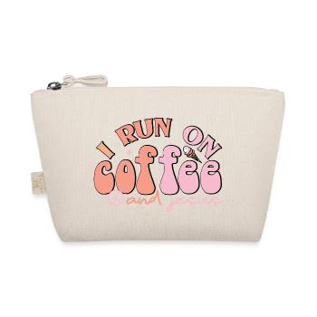 i run on coffee and jesus - Organic Pouch - nature - Front