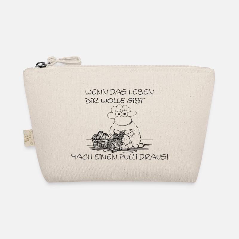 Mach einen Pulli draus – lustiges Strick-Schaf Bio-Täschchen