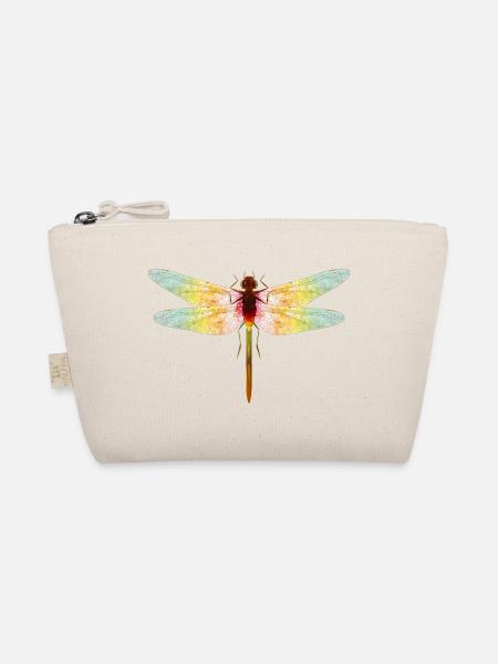 Libellule irisée – motif insecte en filigrane - Trousse biologique - nature - Devant