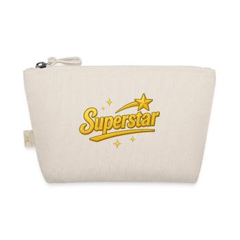 Golden Superstar Inscription, Love, Friendship - Organic Pouch - nature - Front