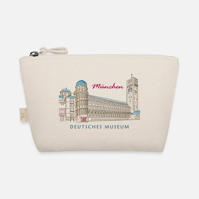 Munich Deutsches Museum Hand Drawing Organic Pouch