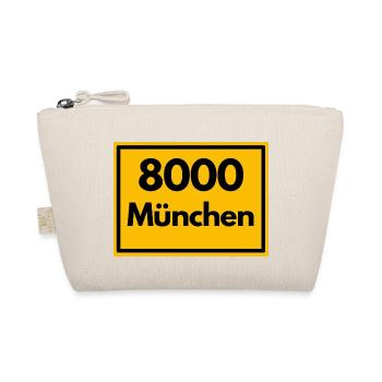 Place sign - then Retro urban Zip Code 8000 Munich - Organic Pouch - nature - Front