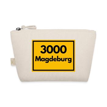 Place sign - then retro old zip code 3000 Magdeburg - Organic Pouch - nature - Front