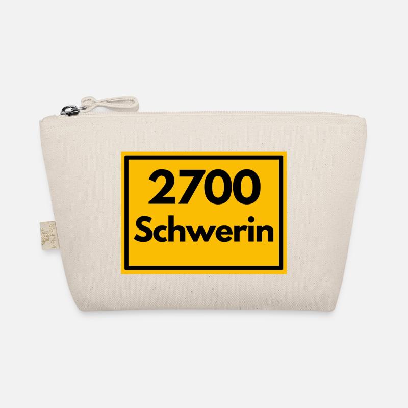 Town sign - then retro old zip code 2700 SCHWERIN Organic Pouch