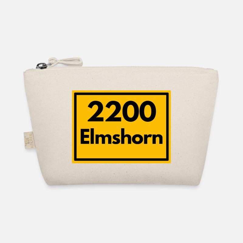 Place sign - then retro old zip code 2200 Elmshorn Organic Pouch