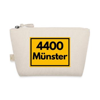 Town sign - then retro old zip code 4400 MÜNSTER - Organic Pouch - nature - Front