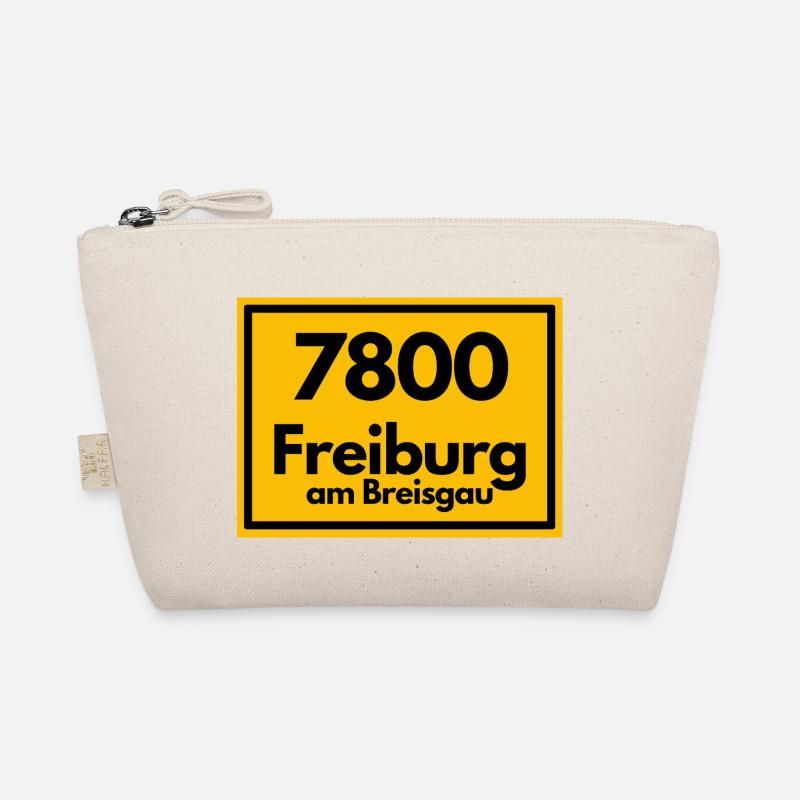 Place sign - then retro old zip code 7800 FREIBURG Organic Pouch