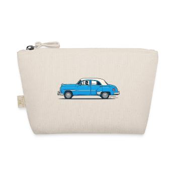 Voiture classique de Londres en bleu et blanc - Trousse biologique - nature - Devant