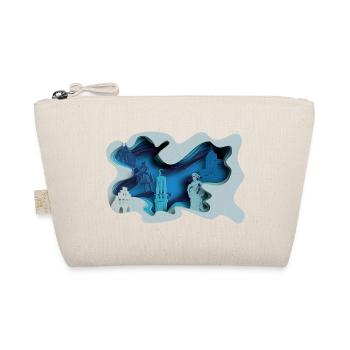 Moers city silhouette in hydrographic look - Organic Pouch - nature - Front