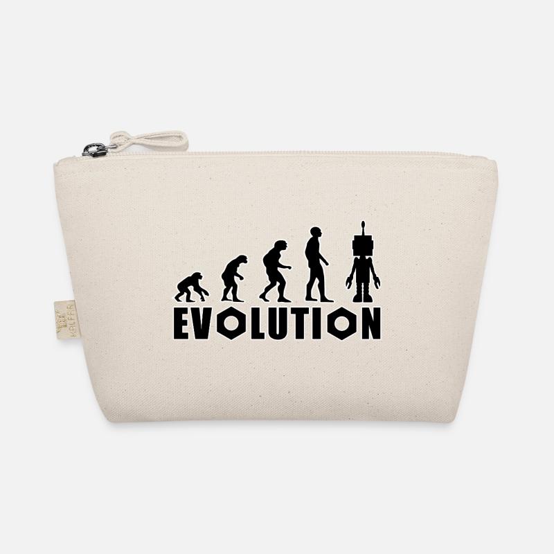 Evolution von Mensch zu Android Bio-Täschchen