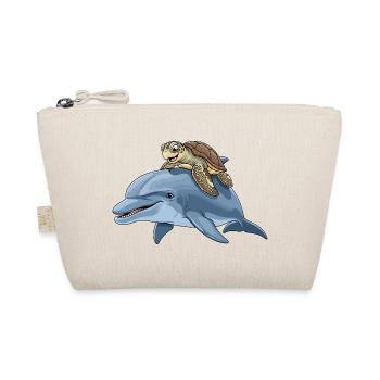 Sea adventure with turtle and dolphin - Organic Pouch - nature - Front