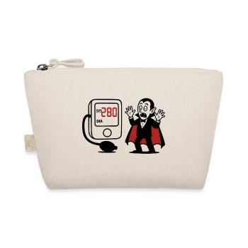 Humorous vampire with blood counter - Organic Pouch - nature - Front