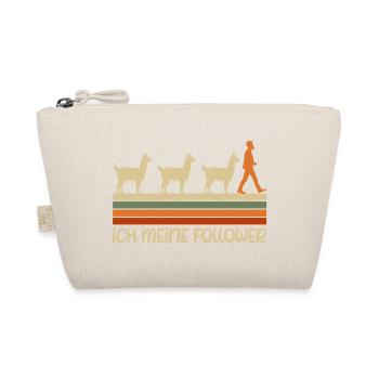 Alpaca Fan I MEAN FOLLOWERS Retro Funny - Organic Pouch - nature - Front
