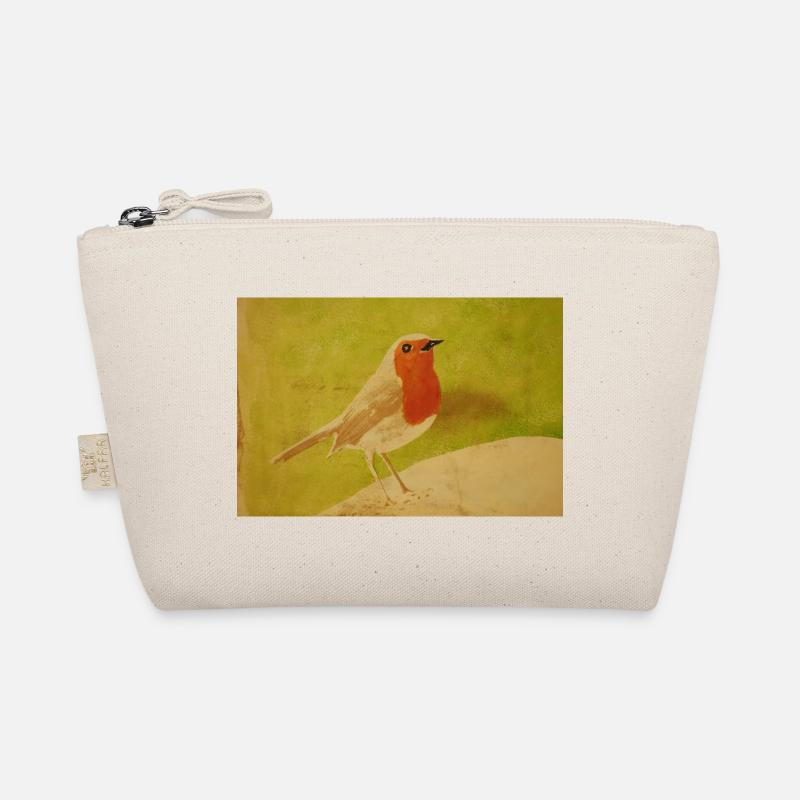 Bird illustration with red belly Organic Pouch
