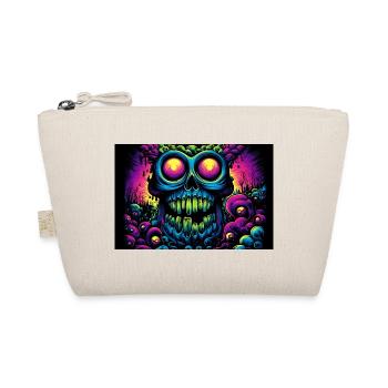 Glowing Psychedelic Skull - Organic Pouch - nature - Front