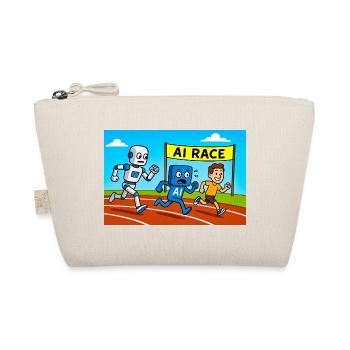 AI Race Running Cartoon Design - Organic Pouch - nature - Front