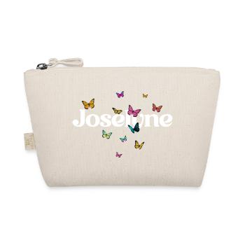 Beau prénom de fille avec des papillons JOSELYNE - Trousse biologique - nature - Devant