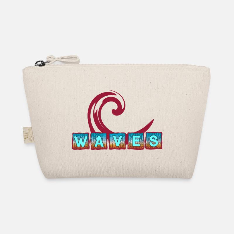 Art abstrait des vagues de l'océan - design de surfeur Trousse biologique