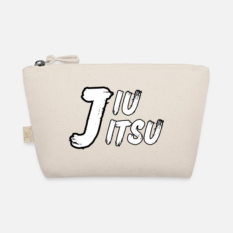 Jiu Jitsu – Minimalistisches Design Weiß Bio-Täschchen