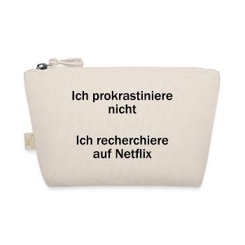 Unispruch "Ich prokrastiniere nicht" Studenten - Bio-Täschchen - Natur - Vorne