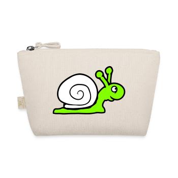 Snail Shell Cute Cute Happy Cool - Organic Pouch - nature - Front