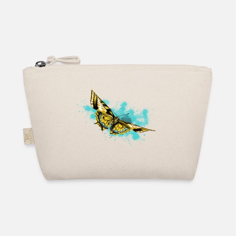 Yellow Butterfly Splash Organic Pouch