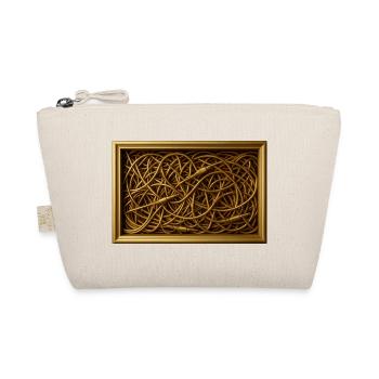 Gold Swirls of Cables - Organic Pouch - nature - Front